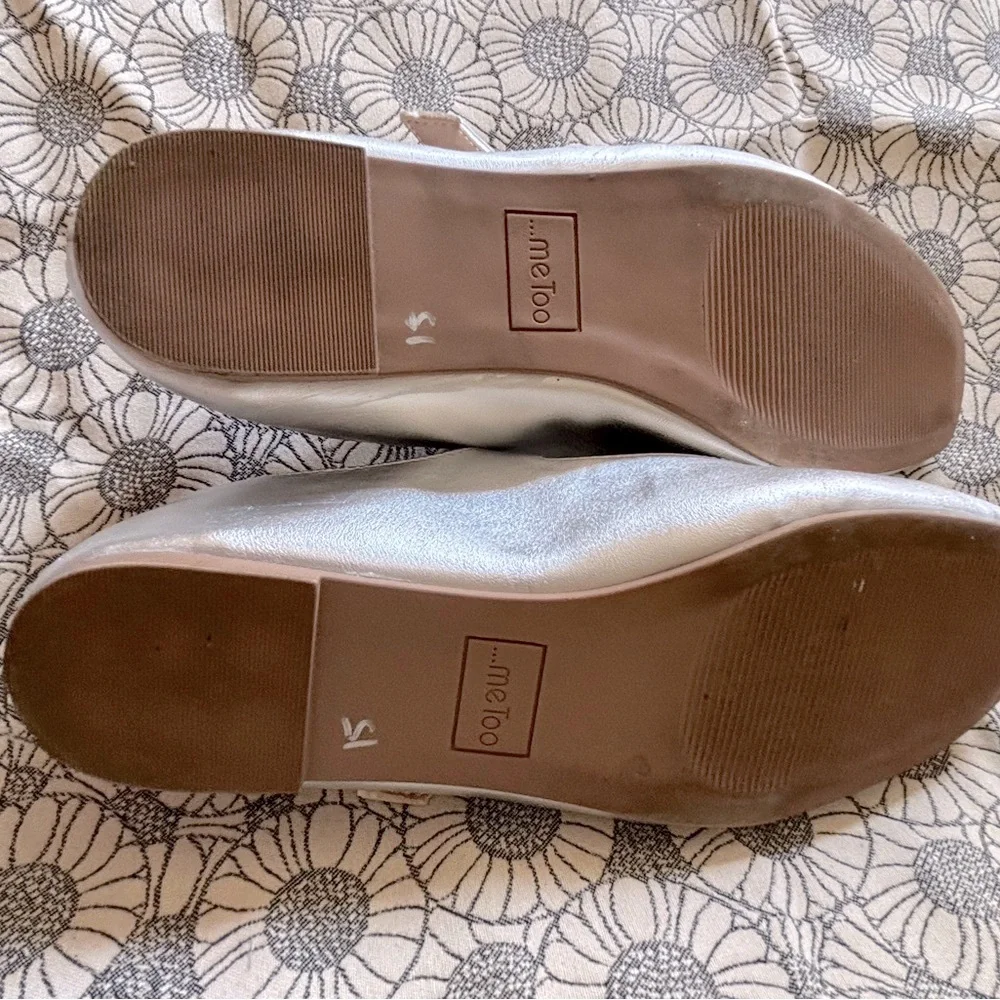 Silver Flat Mary Jane whimsigoth grunge fairy Wide Ballet Shoes by Me Too